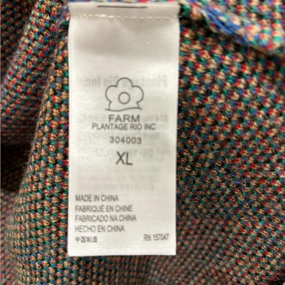 FARM Rio Chevron Forest Jacquard Cardigan Size XL - Picture 5 of 5